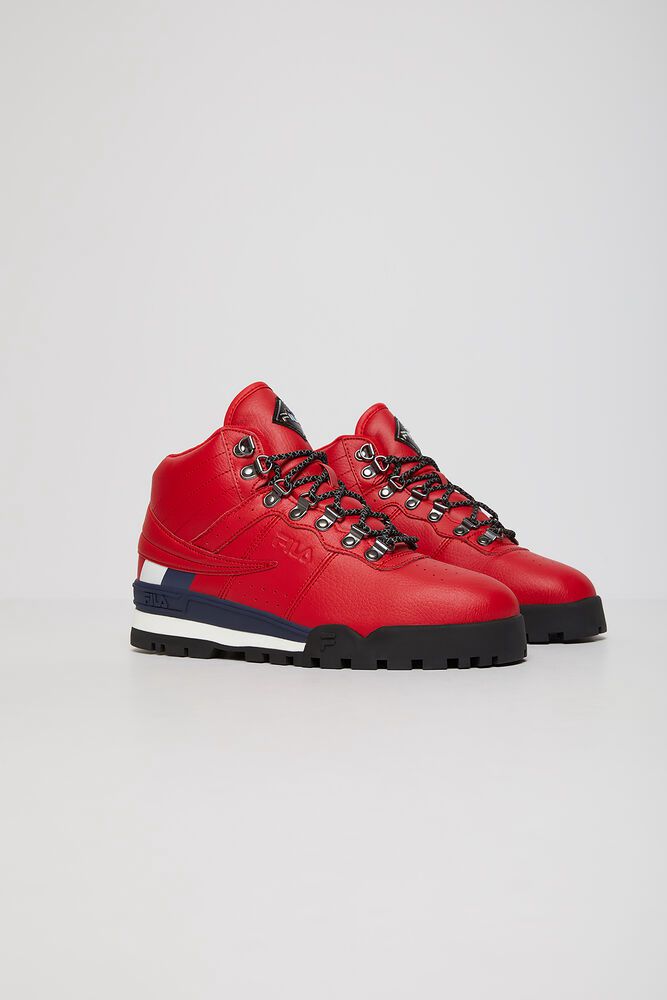 Fila Sneakers Mens Red - Fitness Hiker Mid - Philippines 2675984-ZV